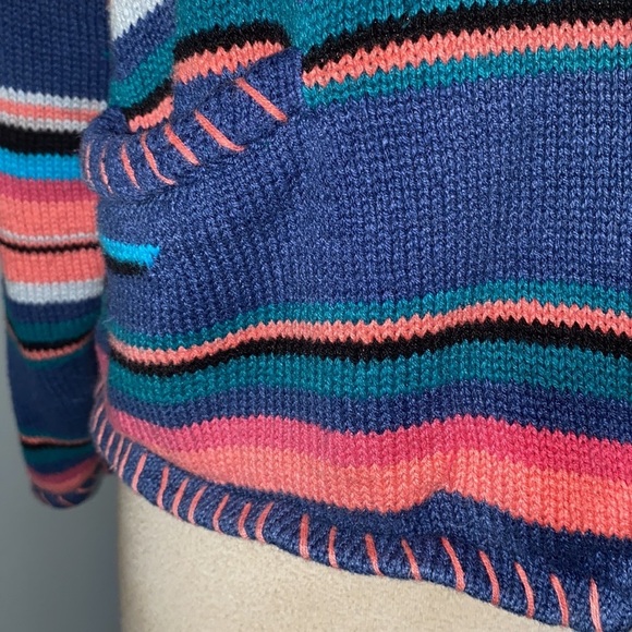 VINTAGE SANTA FE AZTEC/WESTERN WEAR SWEATER W/EMBROIDERED BOHO COTTAGECORE VIBE - Picture 7 of 10